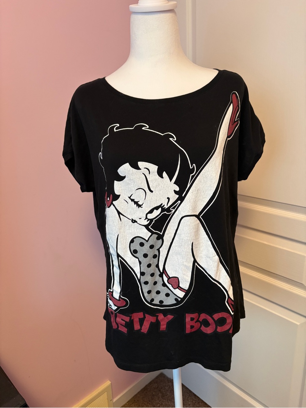 Black Betty Boop Graphic Women Tee